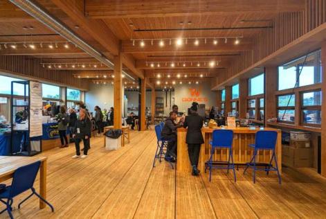 gathering space inside building