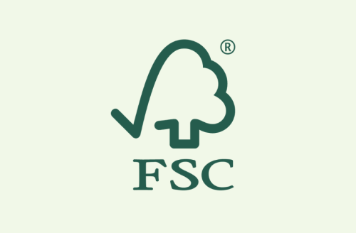 green FSC logo on light green background