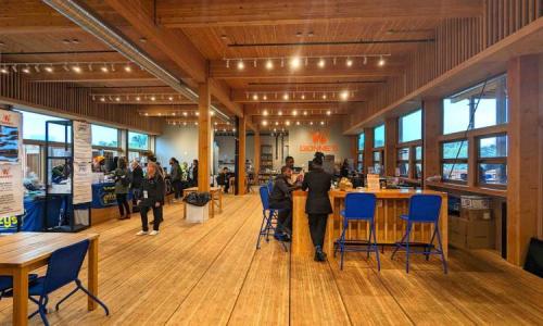 gathering space inside building