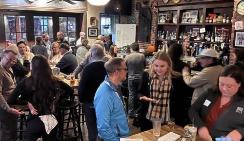 People networking at Greenbuild.