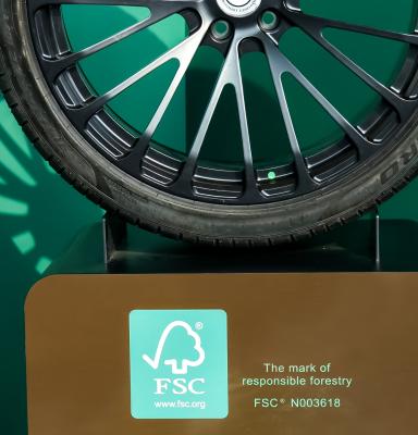 Pirelli tire with promotional sign