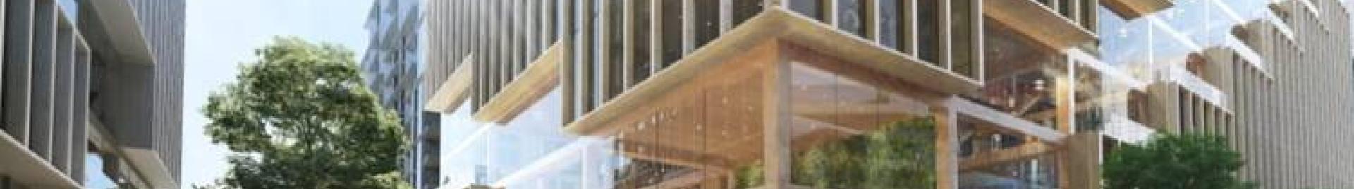 Rendered image of building